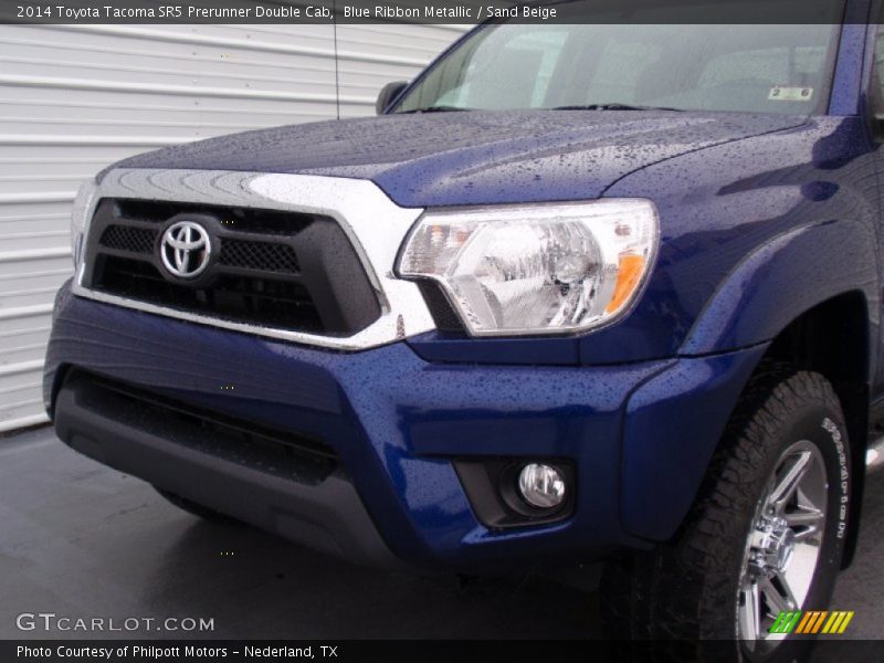 Blue Ribbon Metallic / Sand Beige 2014 Toyota Tacoma SR5 Prerunner Double Cab