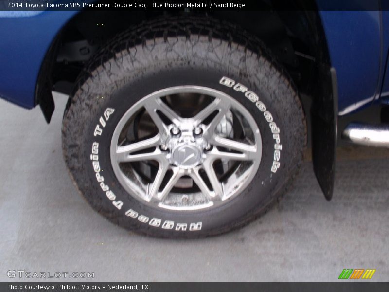 Blue Ribbon Metallic / Sand Beige 2014 Toyota Tacoma SR5 Prerunner Double Cab