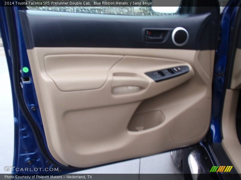 Blue Ribbon Metallic / Sand Beige 2014 Toyota Tacoma SR5 Prerunner Double Cab