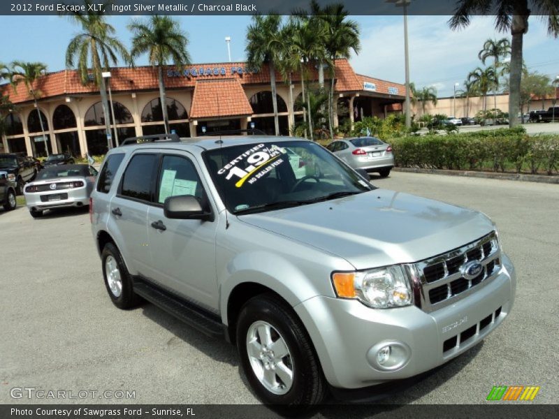 Ingot Silver Metallic / Charcoal Black 2012 Ford Escape XLT