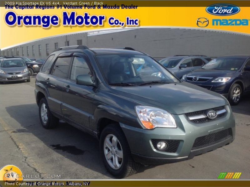 Verdant Green / Black 2009 Kia Sportage EX V6 4x4