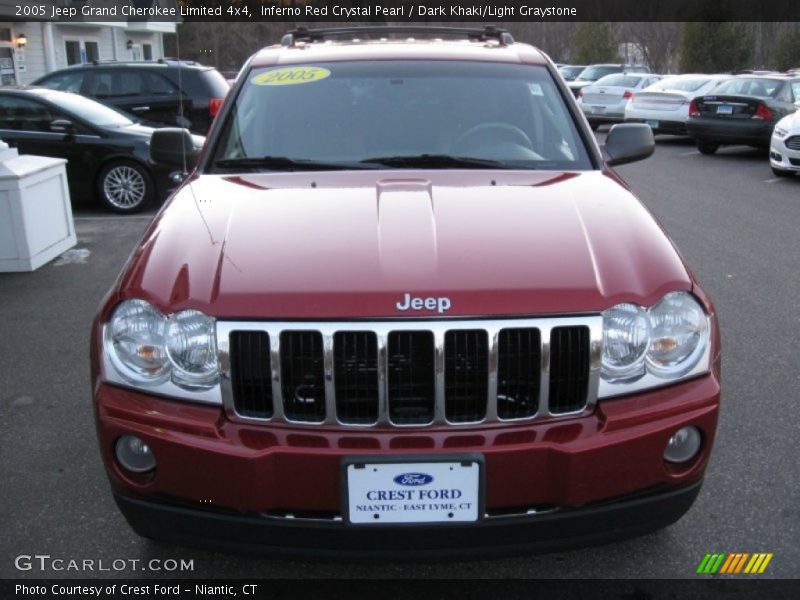 Inferno Red Crystal Pearl / Dark Khaki/Light Graystone 2005 Jeep Grand Cherokee Limited 4x4