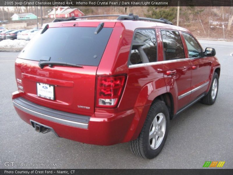 Inferno Red Crystal Pearl / Dark Khaki/Light Graystone 2005 Jeep Grand Cherokee Limited 4x4