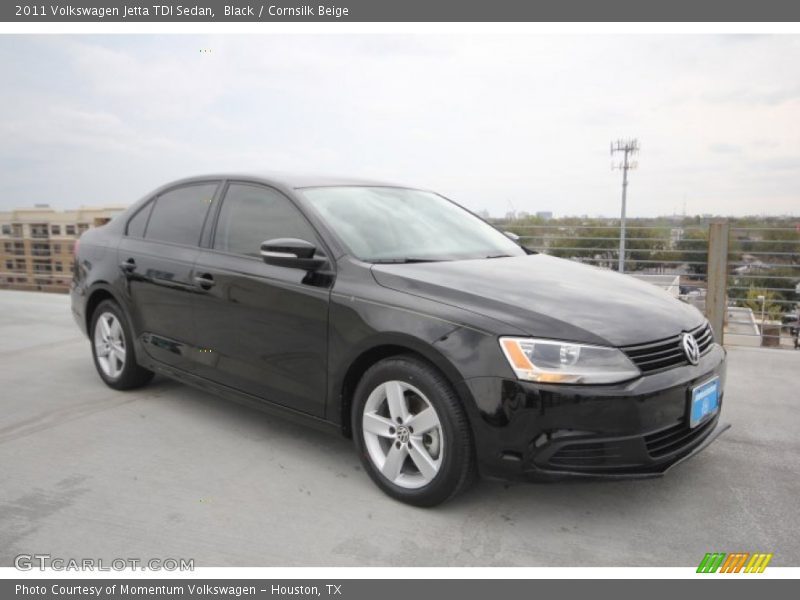 Black / Cornsilk Beige 2011 Volkswagen Jetta TDI Sedan
