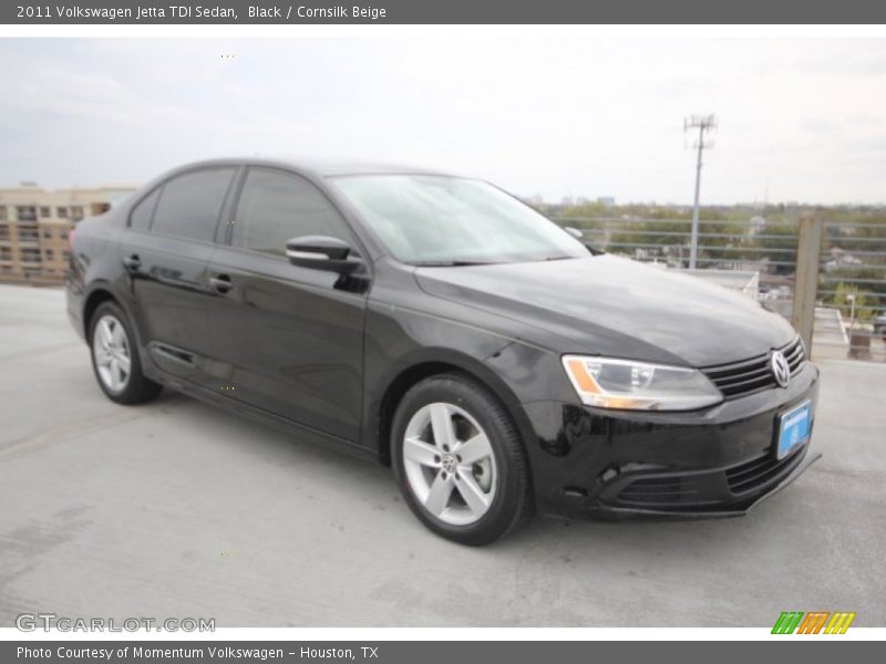 Black / Cornsilk Beige 2011 Volkswagen Jetta TDI Sedan