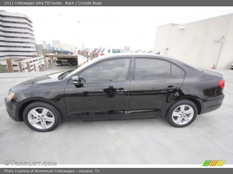 Black / Cornsilk Beige 2011 Volkswagen Jetta TDI Sedan