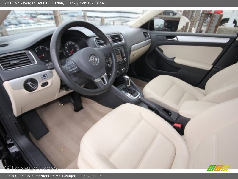 Black / Cornsilk Beige 2011 Volkswagen Jetta TDI Sedan