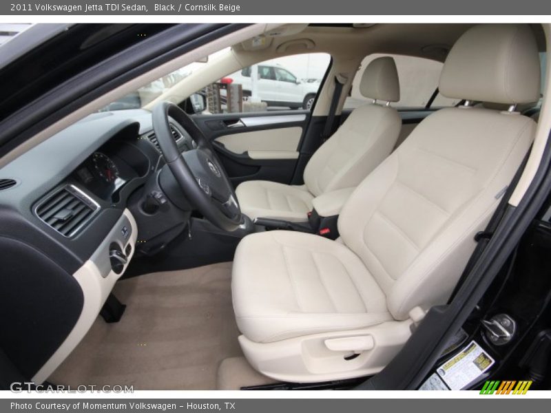 Black / Cornsilk Beige 2011 Volkswagen Jetta TDI Sedan