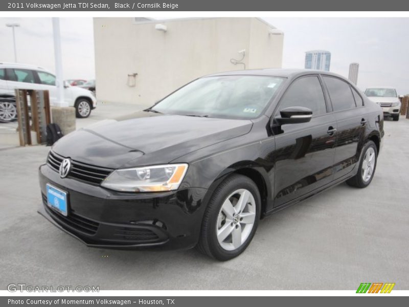 Black / Cornsilk Beige 2011 Volkswagen Jetta TDI Sedan