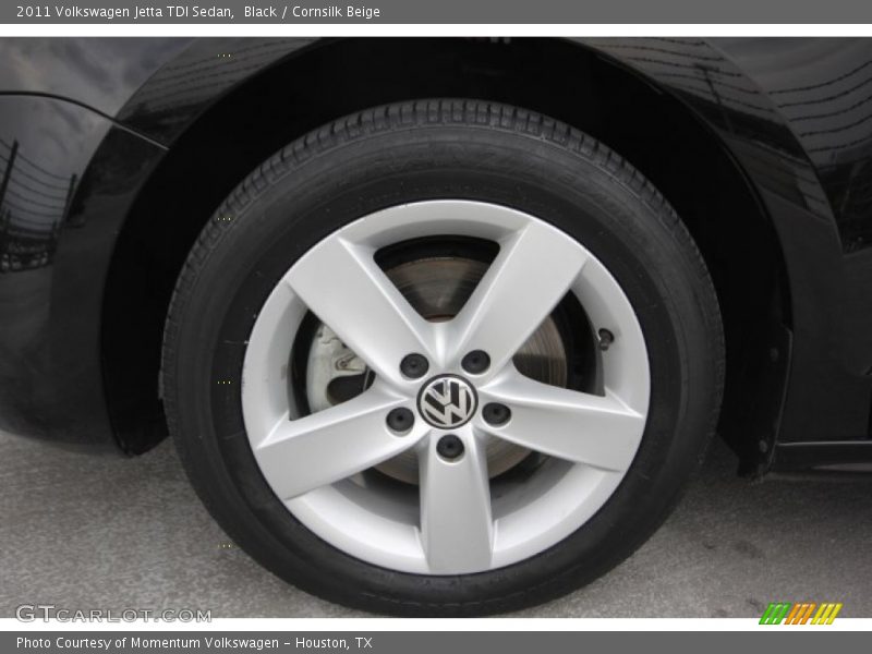 Black / Cornsilk Beige 2011 Volkswagen Jetta TDI Sedan