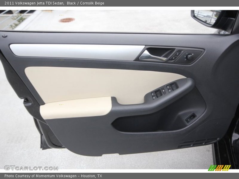 Black / Cornsilk Beige 2011 Volkswagen Jetta TDI Sedan