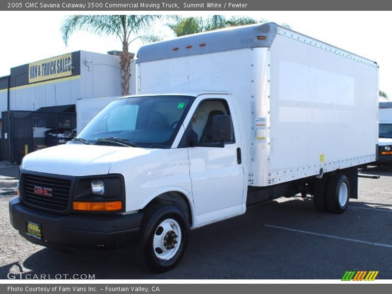 Summit White / Pewter 2005 GMC Savana Cutaway 3500 Commercial Moving Truck