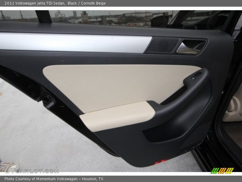 Black / Cornsilk Beige 2011 Volkswagen Jetta TDI Sedan