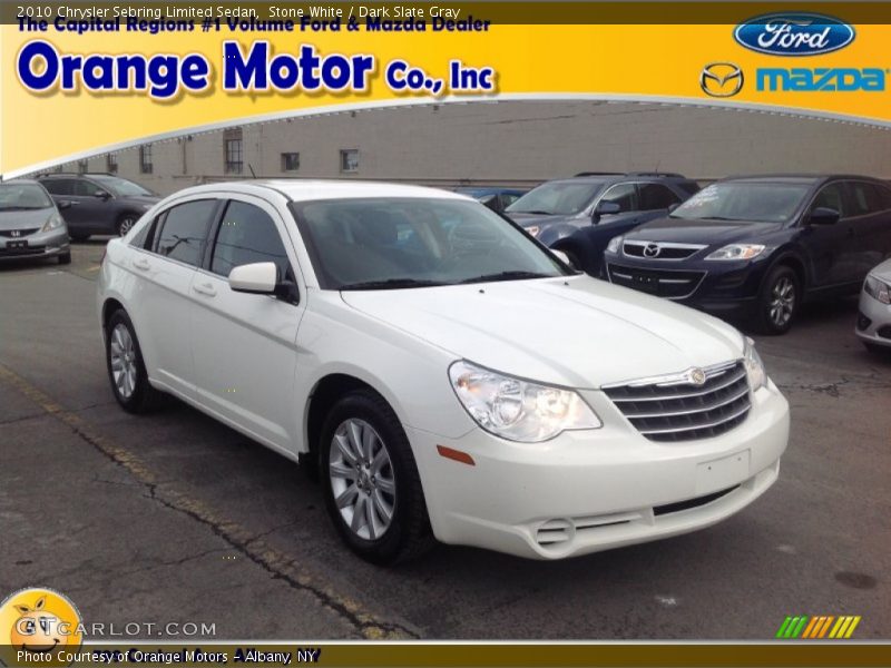 Stone White / Dark Slate Gray 2010 Chrysler Sebring Limited Sedan