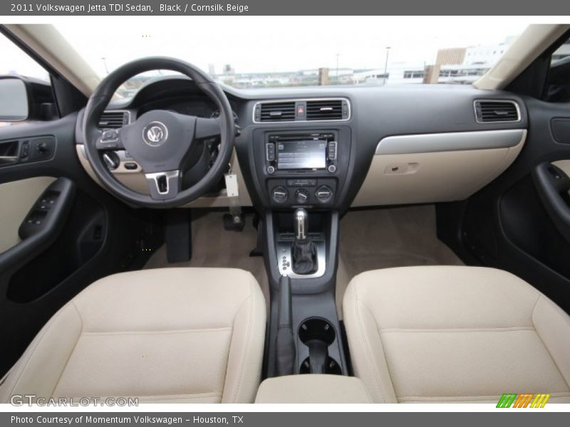 Black / Cornsilk Beige 2011 Volkswagen Jetta TDI Sedan