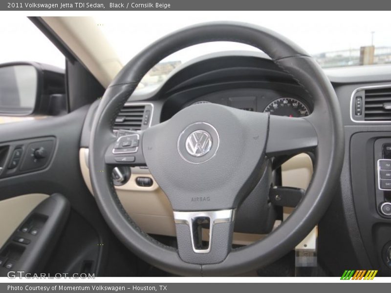 Black / Cornsilk Beige 2011 Volkswagen Jetta TDI Sedan