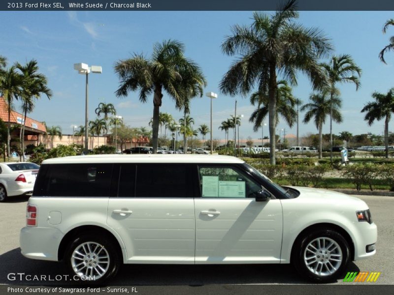 White Suede / Charcoal Black 2013 Ford Flex SEL