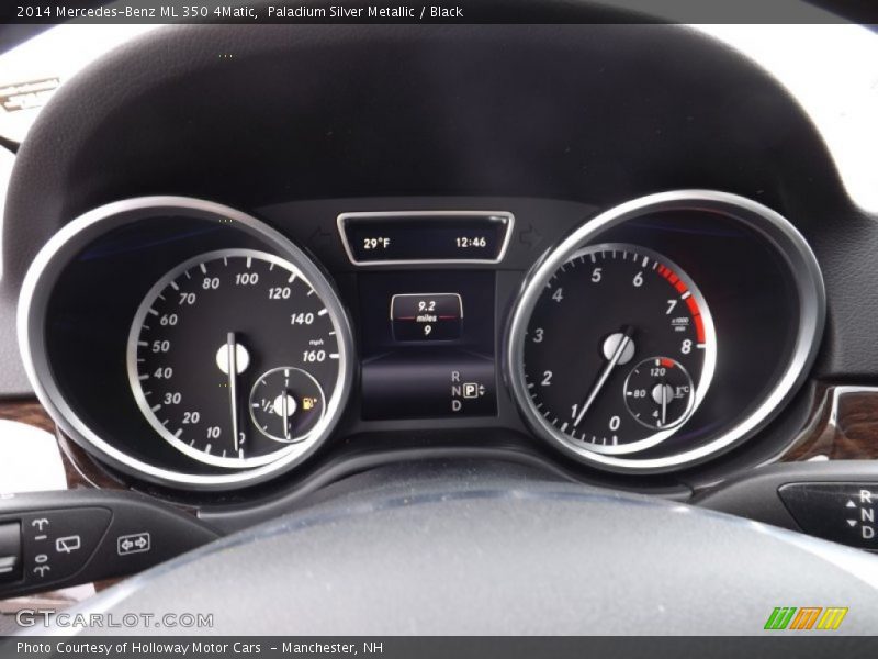 Paladium Silver Metallic / Black 2014 Mercedes-Benz ML 350 4Matic