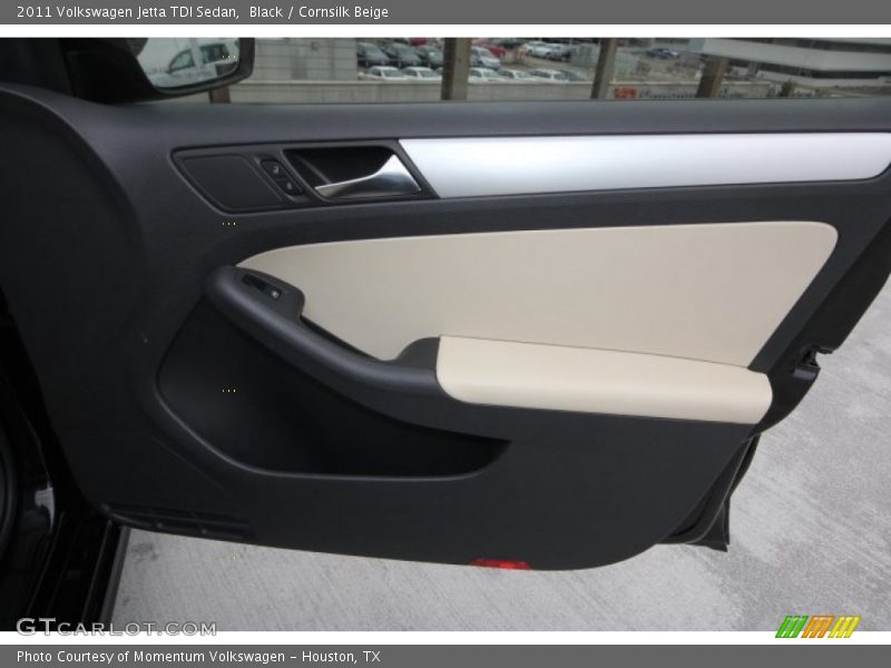 Black / Cornsilk Beige 2011 Volkswagen Jetta TDI Sedan