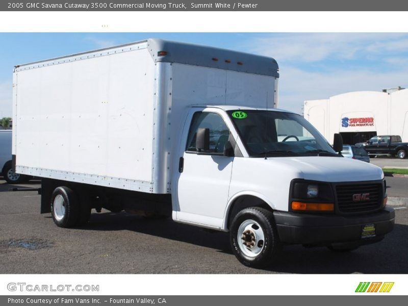 Summit White / Pewter 2005 GMC Savana Cutaway 3500 Commercial Moving Truck