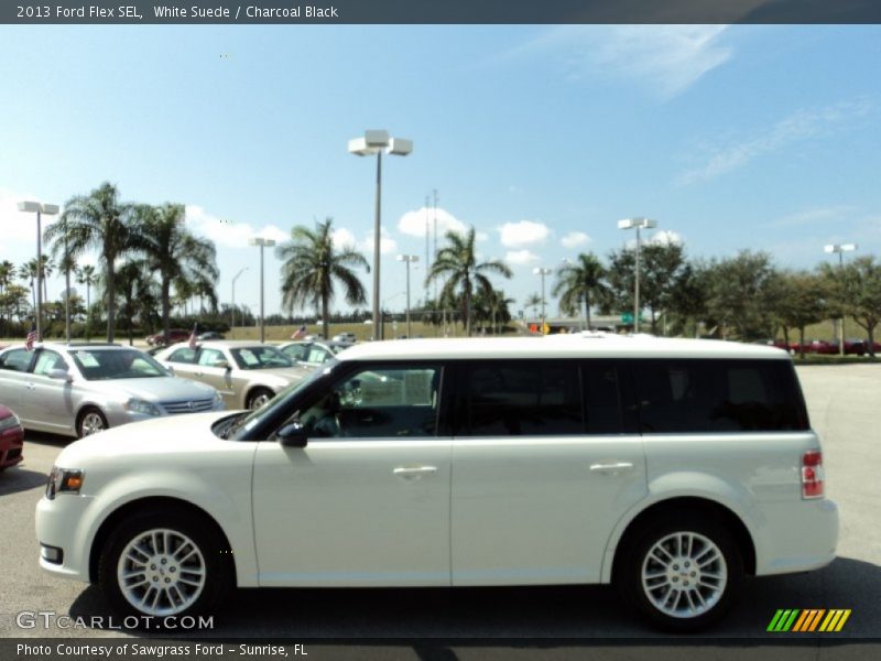 White Suede / Charcoal Black 2013 Ford Flex SEL