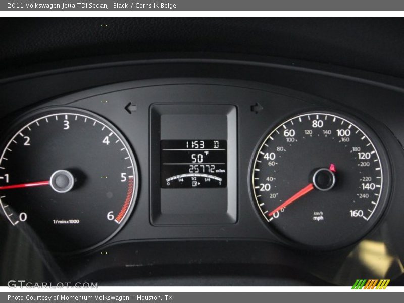 Black / Cornsilk Beige 2011 Volkswagen Jetta TDI Sedan