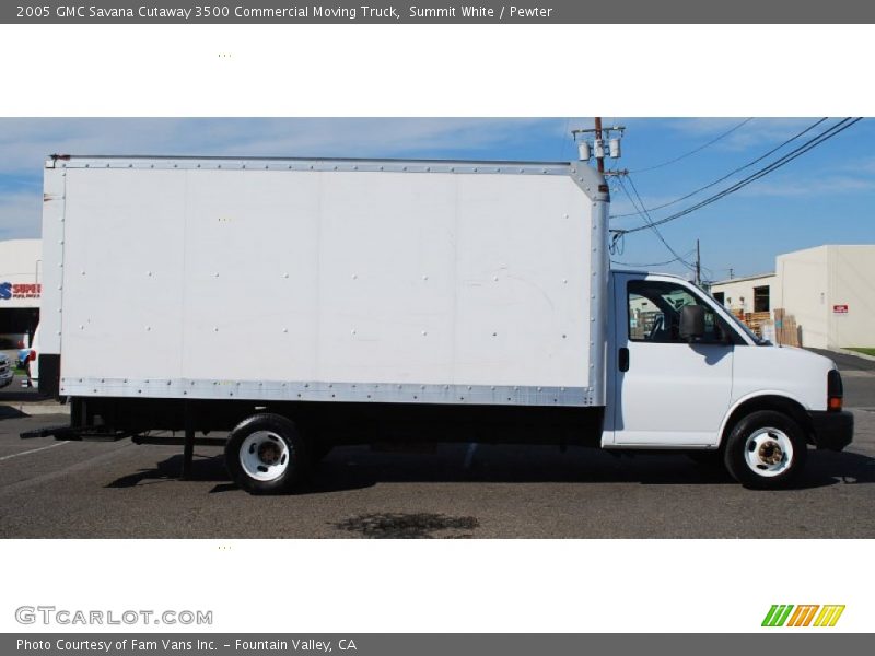 Summit White / Pewter 2005 GMC Savana Cutaway 3500 Commercial Moving Truck