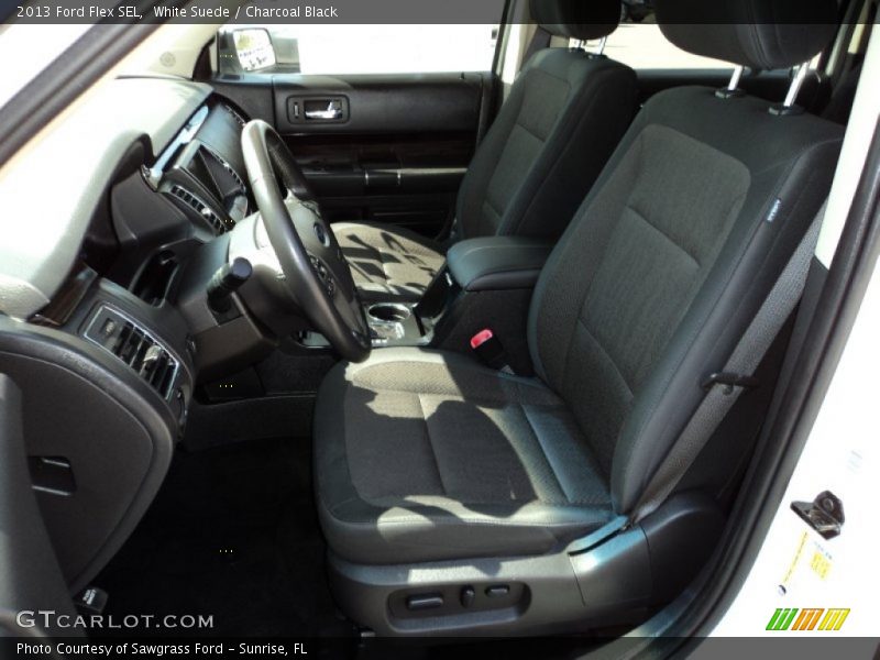 White Suede / Charcoal Black 2013 Ford Flex SEL