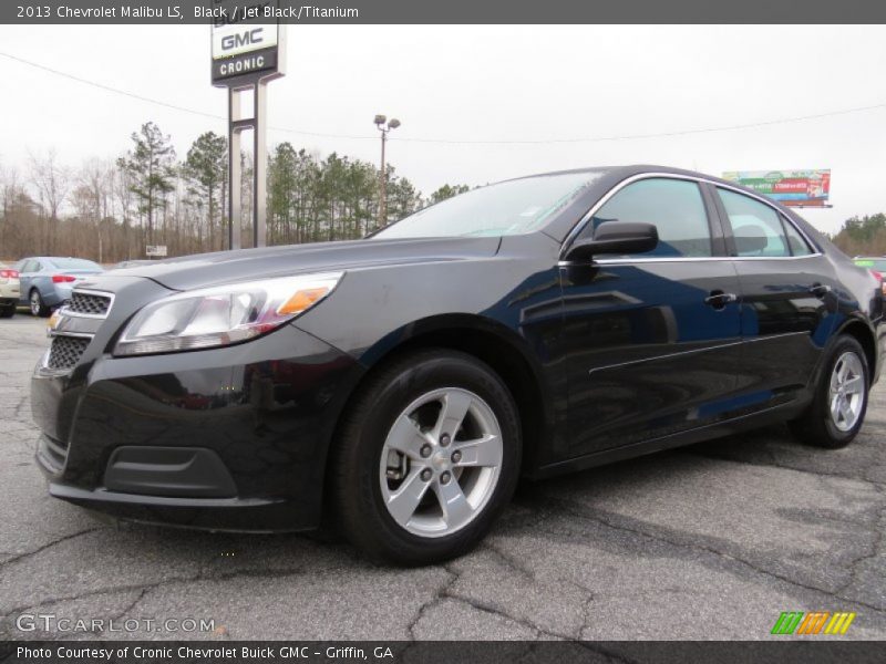 Black / Jet Black/Titanium 2013 Chevrolet Malibu LS
