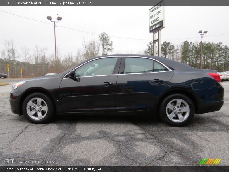 Black / Jet Black/Titanium 2013 Chevrolet Malibu LS