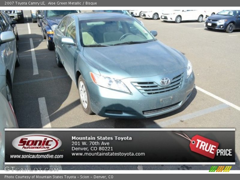 Aloe Green Metallic / Bisque 2007 Toyota Camry LE
