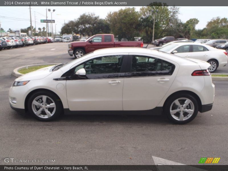White Diamond Tricoat / Pebble Beige/Dark Accents 2014 Chevrolet Volt