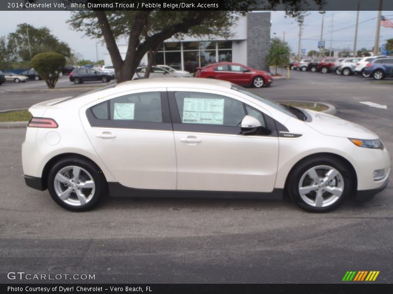 White Diamond Tricoat / Pebble Beige/Dark Accents 2014 Chevrolet Volt