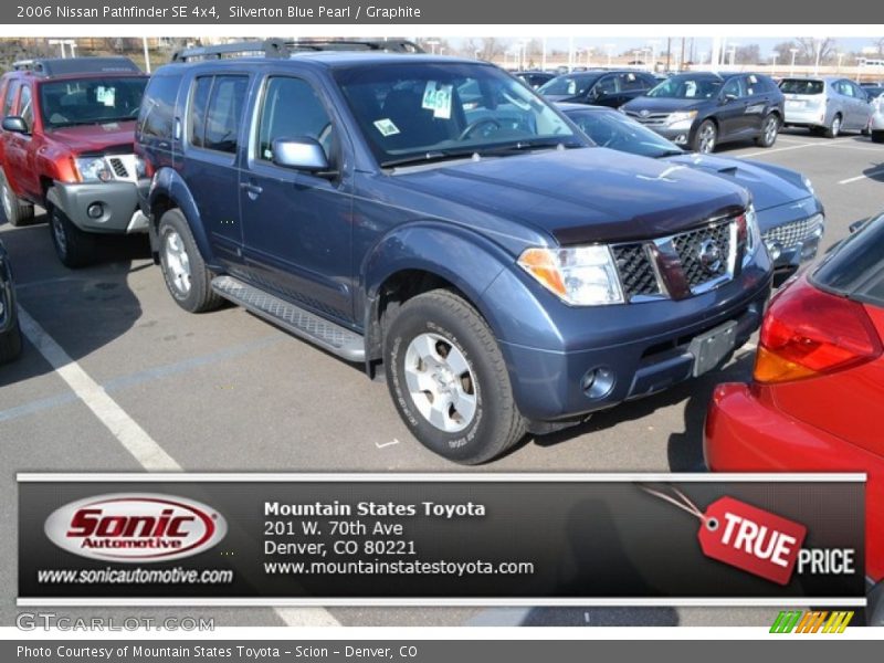 Silverton Blue Pearl / Graphite 2006 Nissan Pathfinder SE 4x4