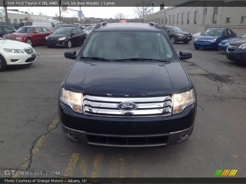 Dark Ink Blue Metallic / Camel 2008 Ford Taurus X SEL AWD