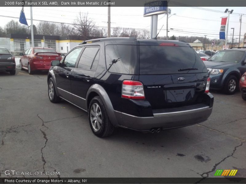 Dark Ink Blue Metallic / Camel 2008 Ford Taurus X SEL AWD