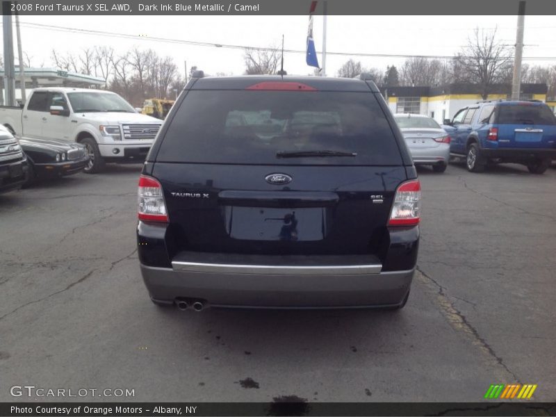 Dark Ink Blue Metallic / Camel 2008 Ford Taurus X SEL AWD