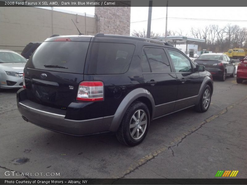 Dark Ink Blue Metallic / Camel 2008 Ford Taurus X SEL AWD