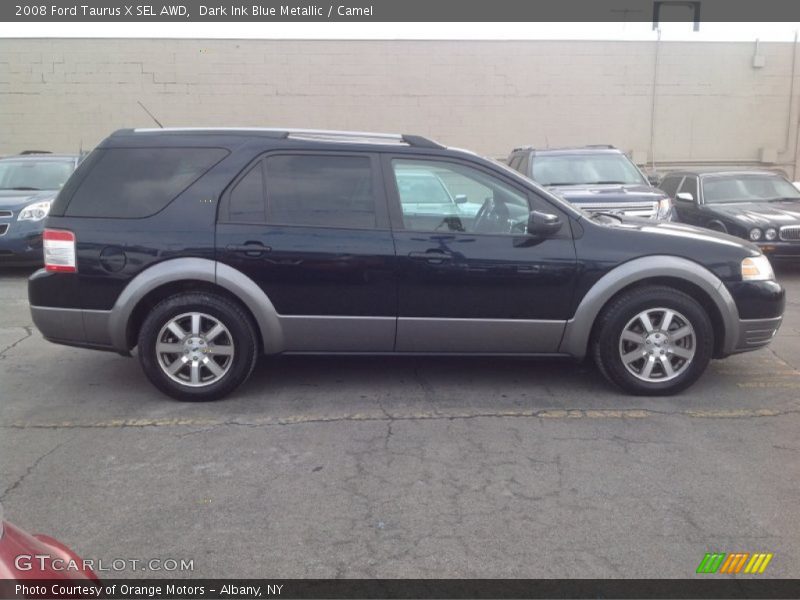 Dark Ink Blue Metallic / Camel 2008 Ford Taurus X SEL AWD