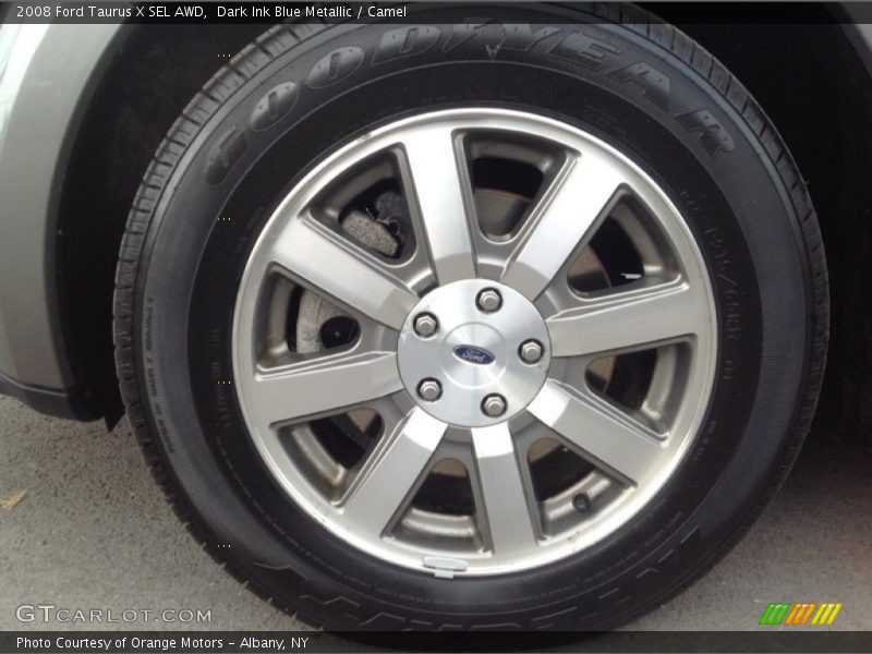 Dark Ink Blue Metallic / Camel 2008 Ford Taurus X SEL AWD