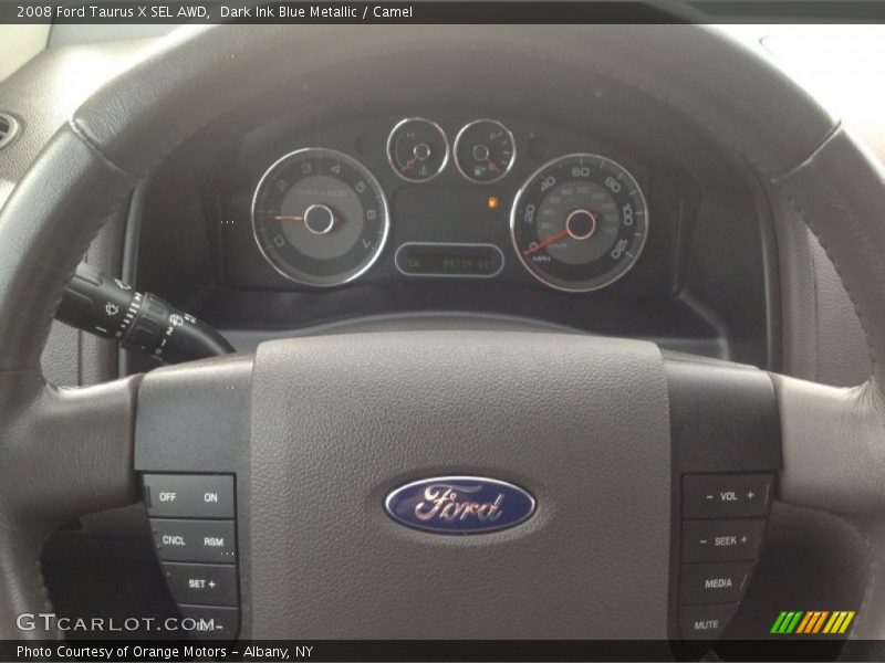 Dark Ink Blue Metallic / Camel 2008 Ford Taurus X SEL AWD