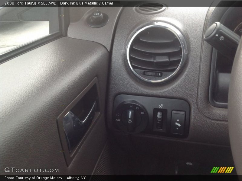 Dark Ink Blue Metallic / Camel 2008 Ford Taurus X SEL AWD