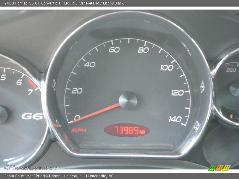 Liquid Silver Metallic / Ebony Black 2008 Pontiac G6 GT Convertible