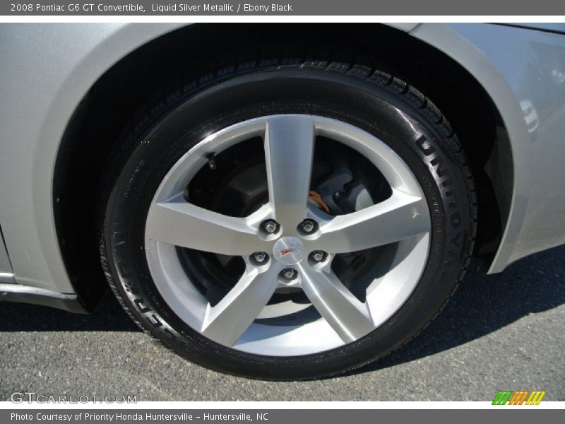 Liquid Silver Metallic / Ebony Black 2008 Pontiac G6 GT Convertible