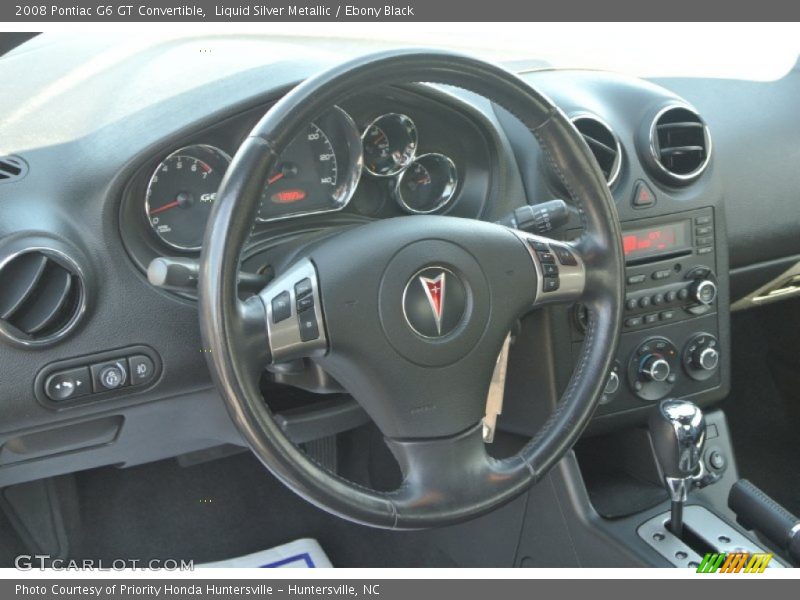 Liquid Silver Metallic / Ebony Black 2008 Pontiac G6 GT Convertible