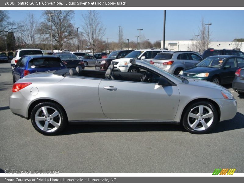Liquid Silver Metallic / Ebony Black 2008 Pontiac G6 GT Convertible