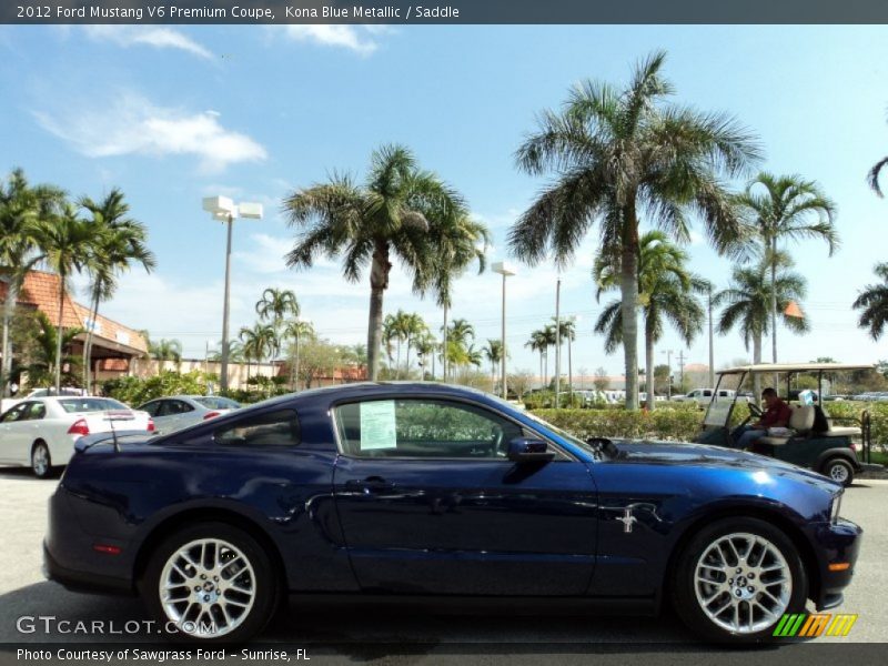 Kona Blue Metallic / Saddle 2012 Ford Mustang V6 Premium Coupe