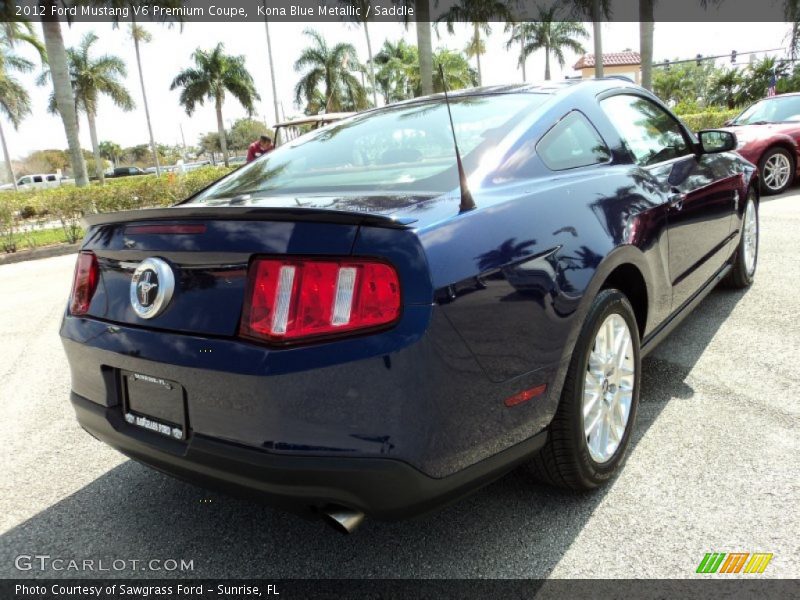 Kona Blue Metallic / Saddle 2012 Ford Mustang V6 Premium Coupe