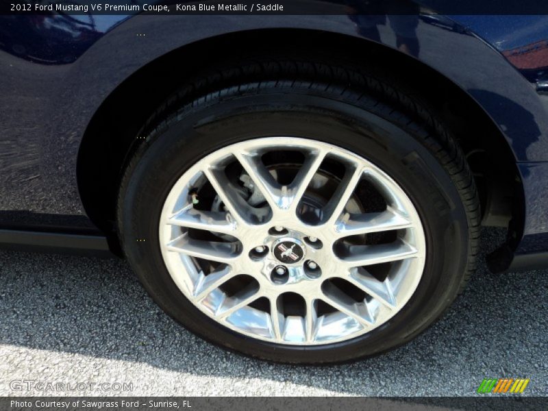 Kona Blue Metallic / Saddle 2012 Ford Mustang V6 Premium Coupe