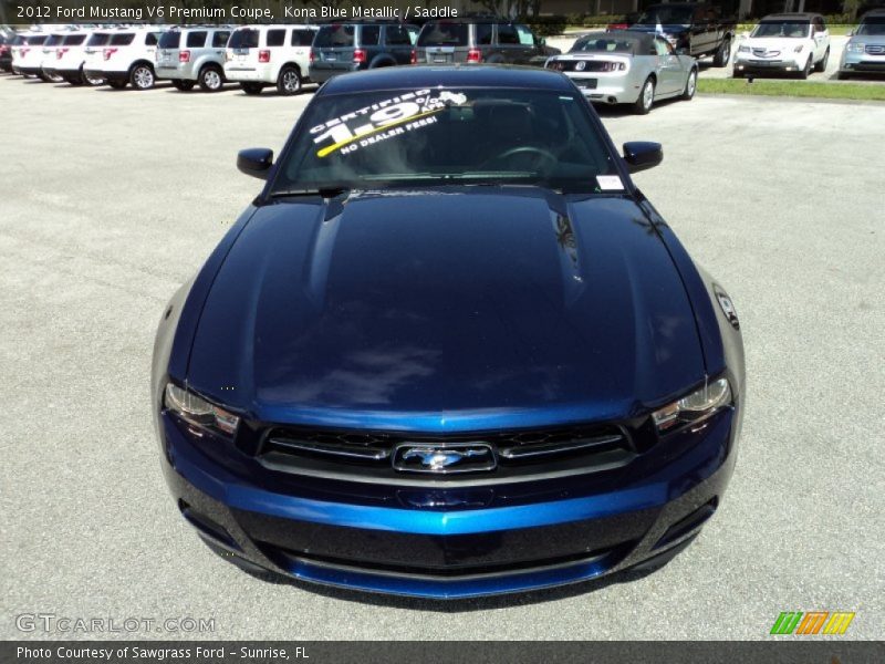 Kona Blue Metallic / Saddle 2012 Ford Mustang V6 Premium Coupe